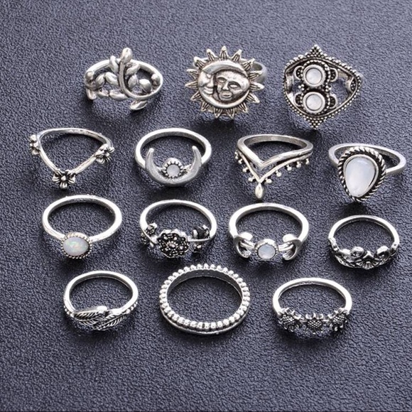 Boho Silver Festival Ring Stack **Read Description - Picture 2 of 7